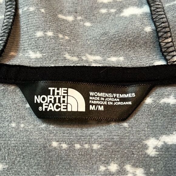 North Face zip hoodie size medium jacket black and white speckled - Picture 5 of 10